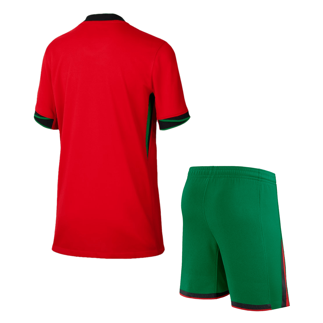 Camiseta local de Portugal para niños (camiseta y pantalón corto) Eurocopa 2024