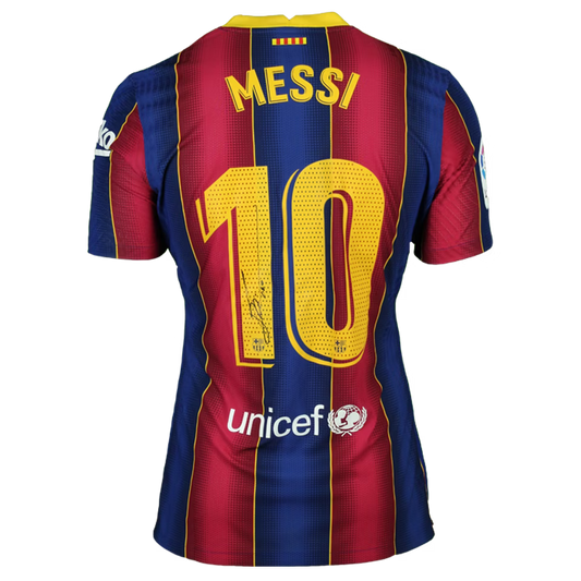 Camiseta retro de fútbol local del Barcelona Messi #10 2020/21 (sin firma)