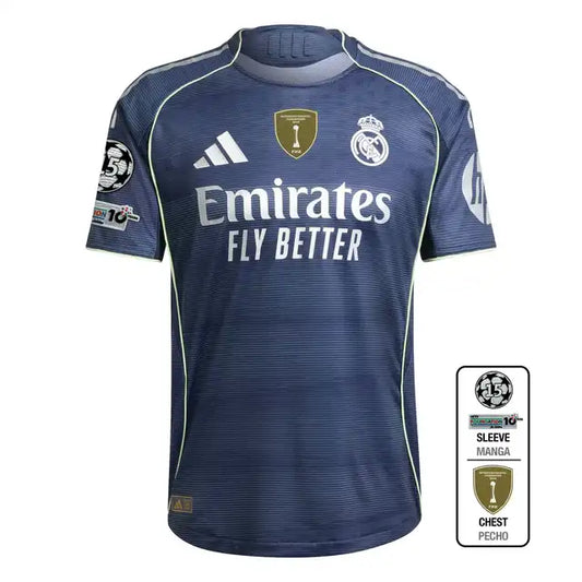 Camiseta de fútbol visitante del Real Madrid 2025/26 (versión jugador)
