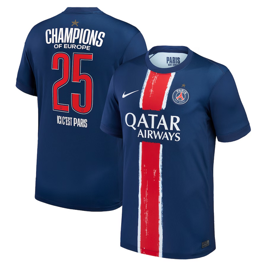 Camiseta de fútbol local del PSG 2024/25, edición especial, versión jugador - Campeones de Europa 2025