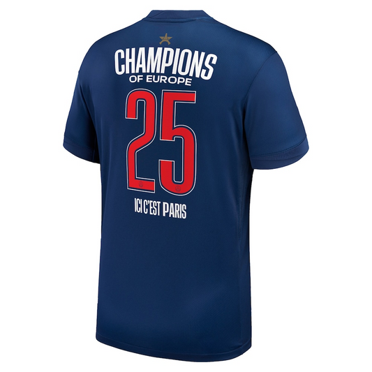 Camiseta de fútbol local del PSG 2024/25, edición especial, versión jugador - Campeones de Europa 2025