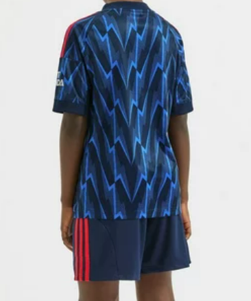 Camiseta de visitante del Arsenal para niños (camiseta y pantalón corto) 2025/26