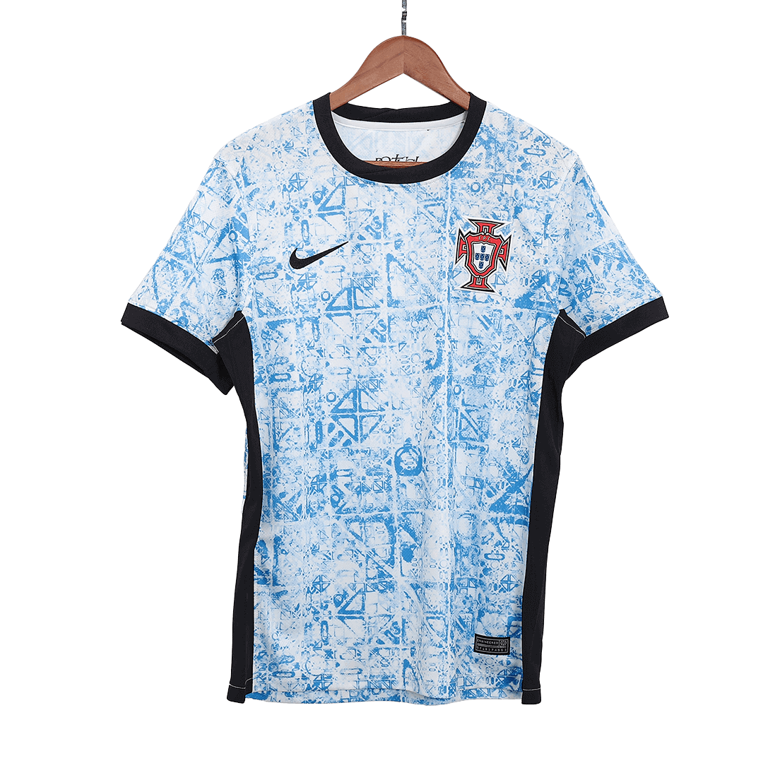 Camiseta visitante de Portugal para hombre (camiseta y pantalón corto) para la Eurocopa 2024