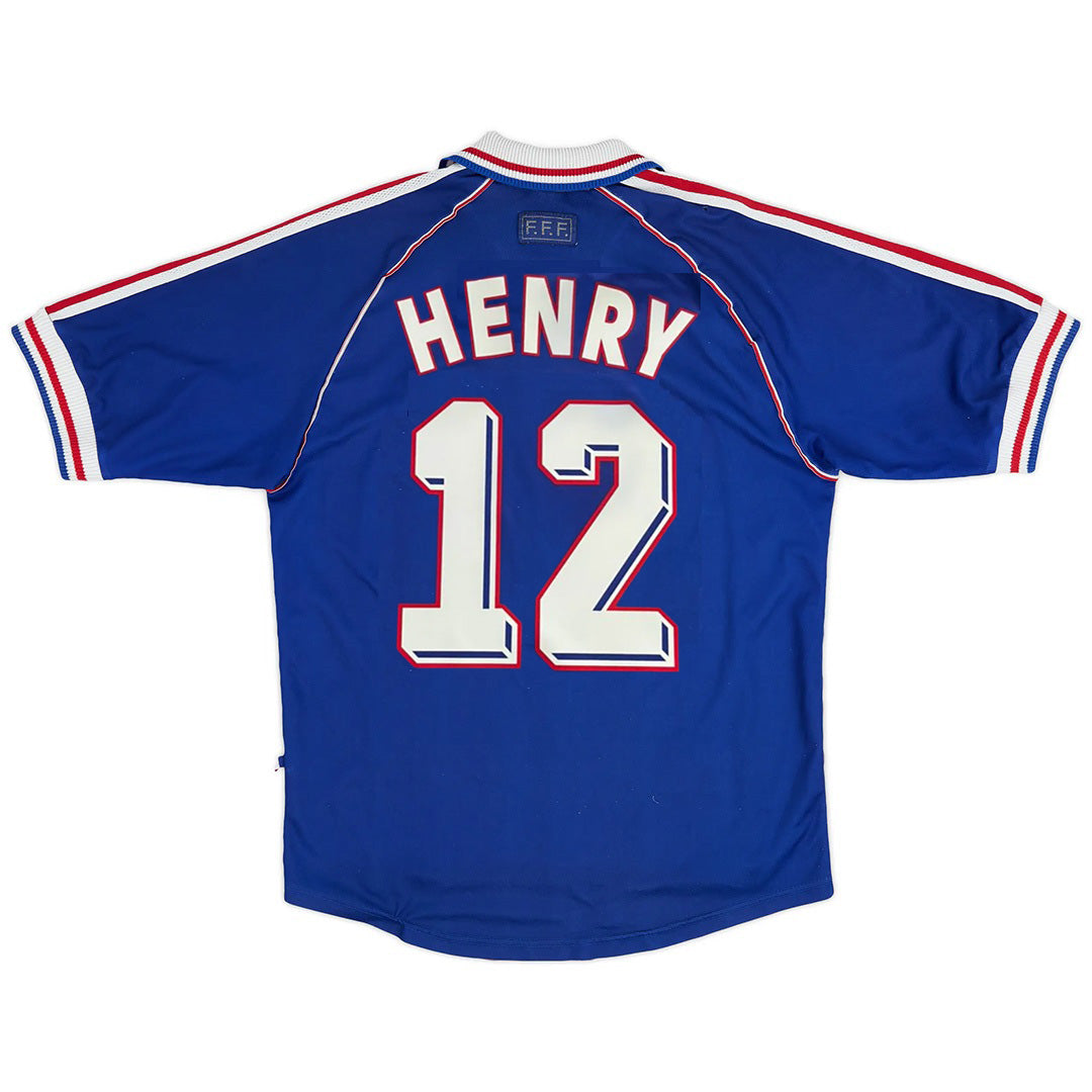 Camiseta clásica de local de Francia HENRY #12 1998