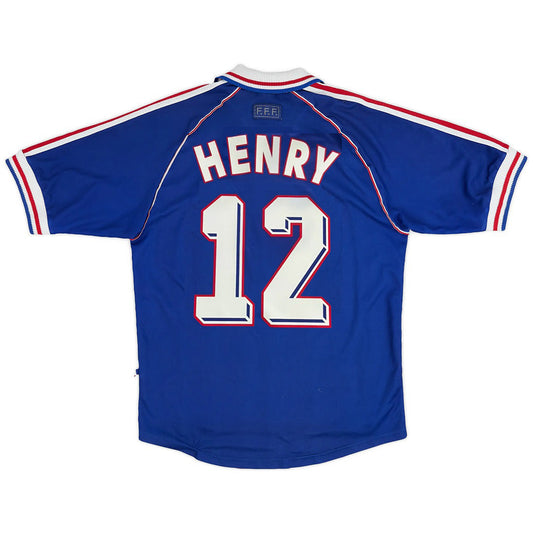 Camiseta clásica de local de Francia HENRY #12 1998