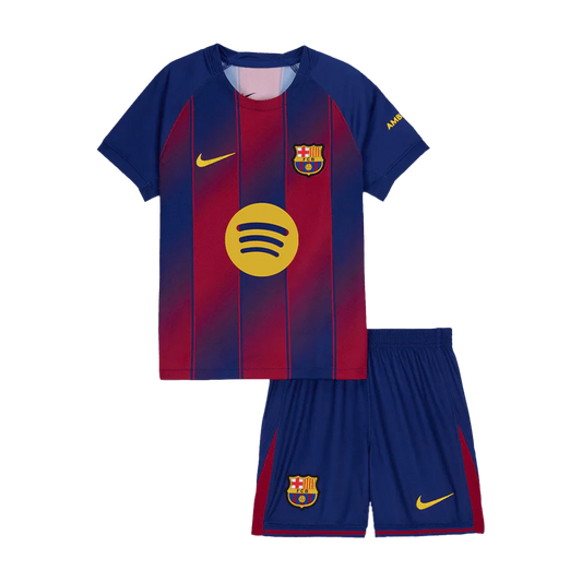 Camiseta de fútbol local del Barcelona para niños (camiseta + pantalón corto) 2025/26