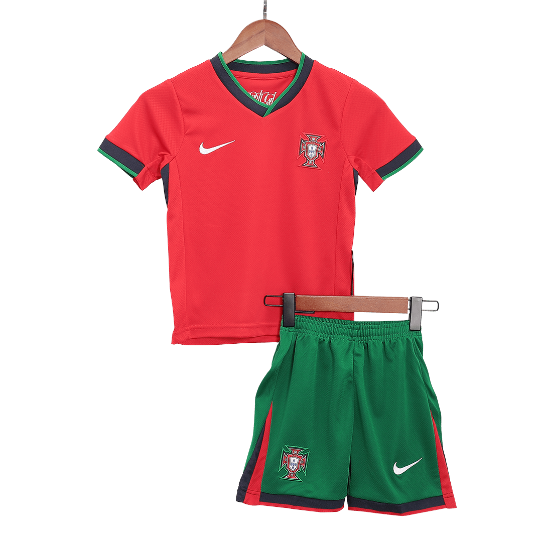Camiseta local de Portugal para niños (equipamiento completo) Eurocopa 2024