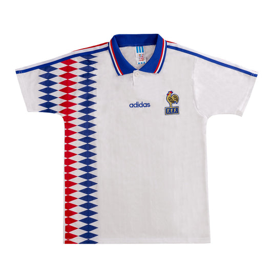 Camiseta de fútbol retro de visitante de Francia 1994