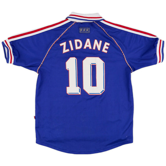 Camiseta de fútbol retro local de Francia Zidane #10 1998