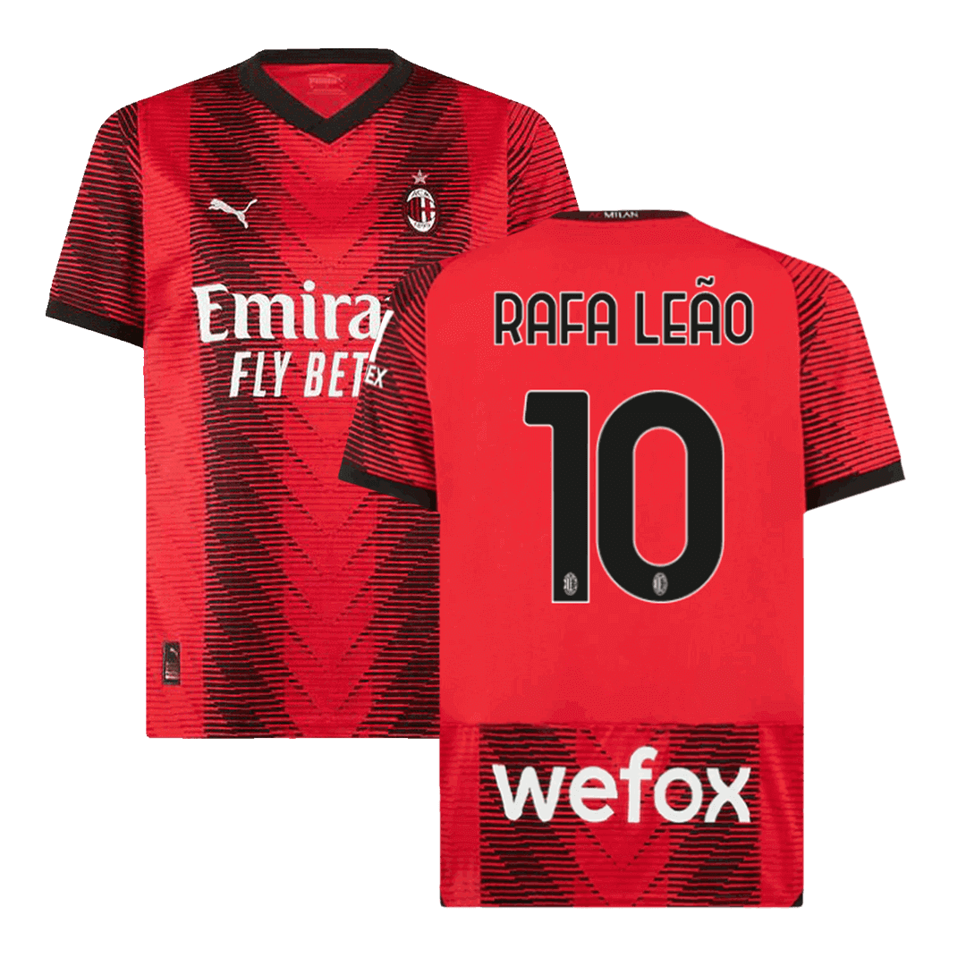 RAFA LE?O #10 AC Milan Home Soccer Jersey 2023/24 Top Soccer Jerseys Store