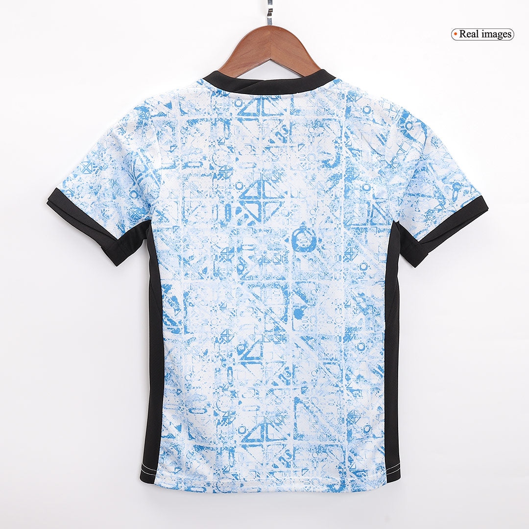 Equipación visitante de Portugal para niños (camiseta y pantalón corto) para la Eurocopa 2024