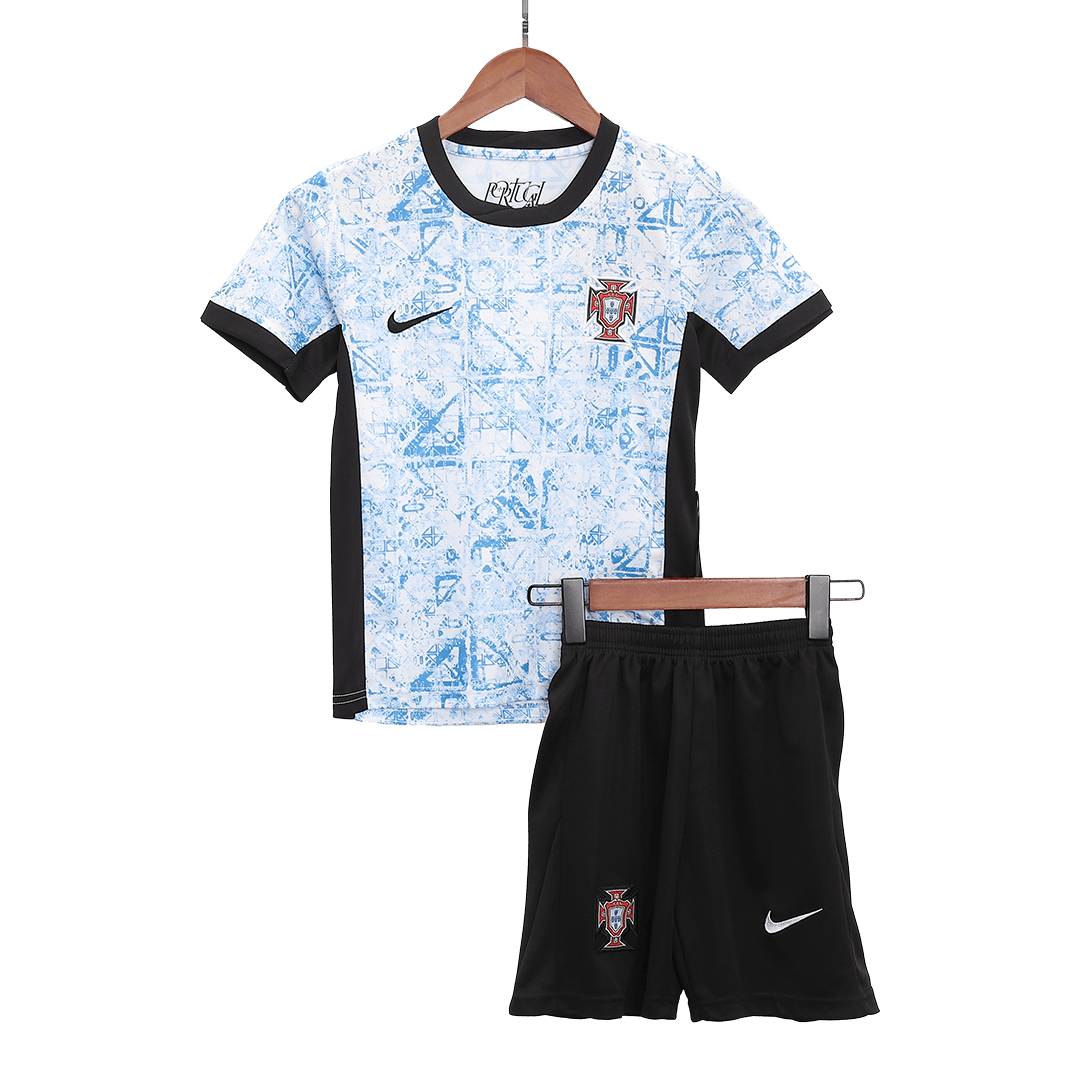 Equipación visitante de Portugal para niños (camiseta y pantalón corto) para la Eurocopa 2024