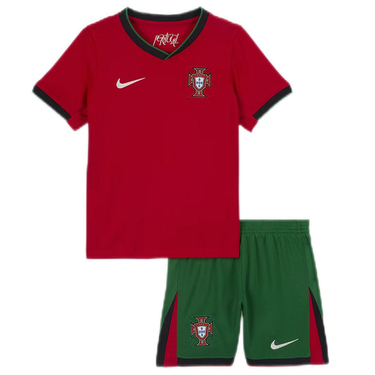Camiseta local de Portugal para niños (camiseta y pantalón corto) Eurocopa 2024