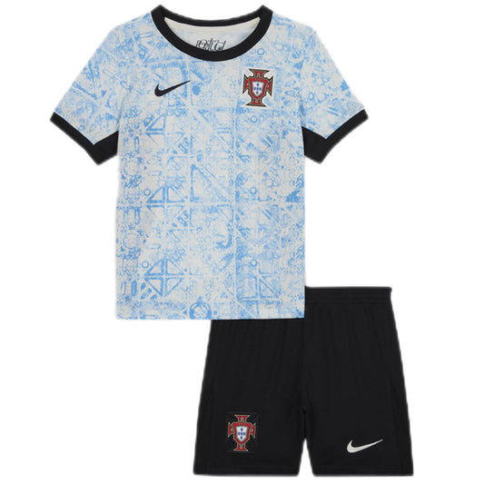 Equipación visitante de Portugal para niños (camiseta y pantalón corto) para la Eurocopa 2024