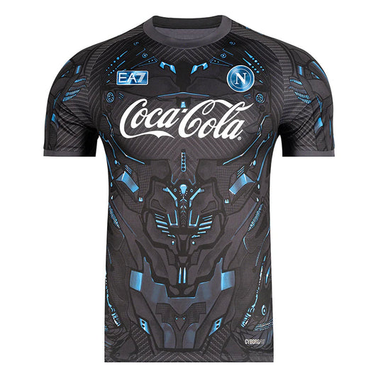 Camiseta de entrenamiento de fútbol color ébano del SSC Napoli 2025/26