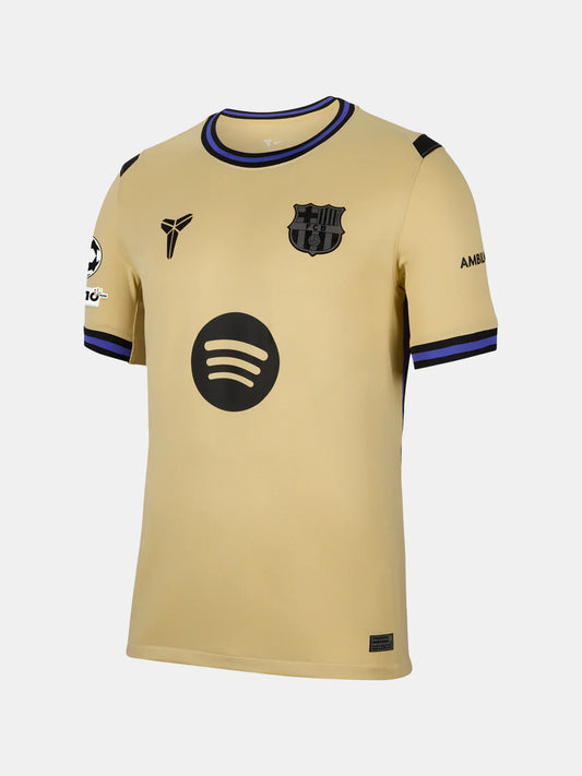 Camiseta de fútbol de visitante del Barcelona x Kobe Bryant Lewandowski #9 2025/26 - UCL