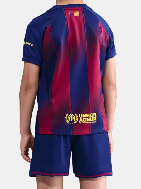 Camiseta de fútbol local del Barcelona para niños (camiseta + pantalón corto) 2025/26