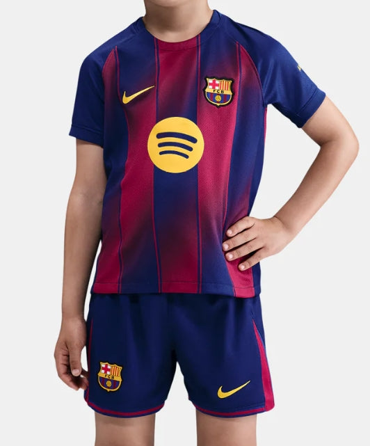 Camiseta de fútbol local del Barcelona para niños (camiseta + pantalón corto) 2025/26