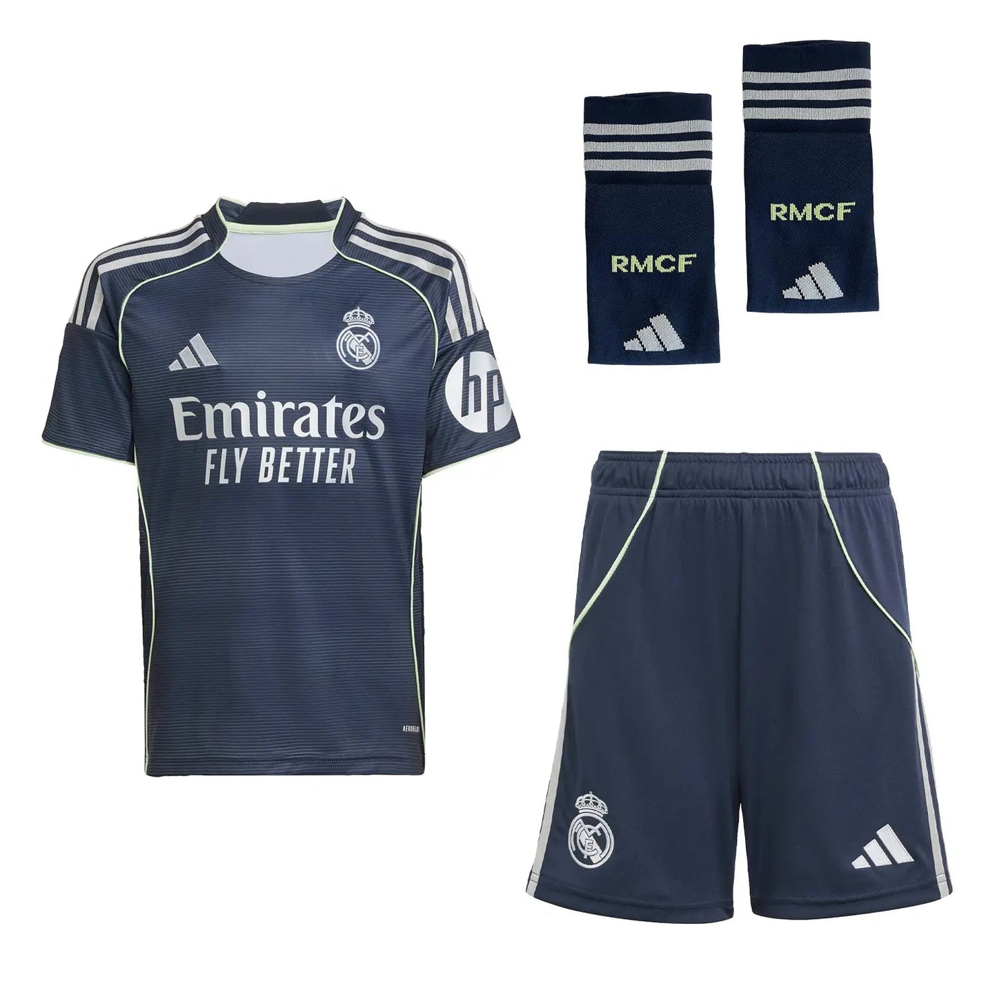 Camiseta de fútbol visitante del Real Madrid para niño (camiseta, pantalón corto y medias) 2025/26