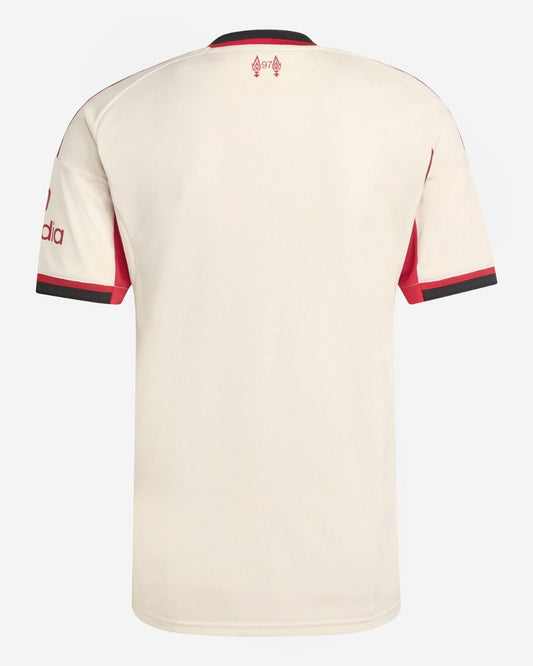 Camiseta de fútbol visitante del Liverpool 2025/26