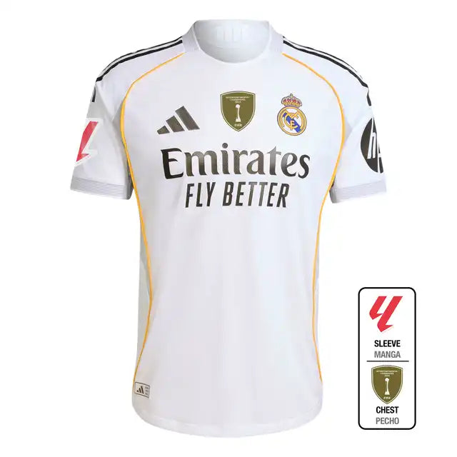 Camiseta de fútbol local del Real Madrid 2025/26, versión de jugador