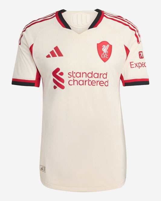Camiseta de fútbol visitante del Liverpool 2025/26, versión de jugador