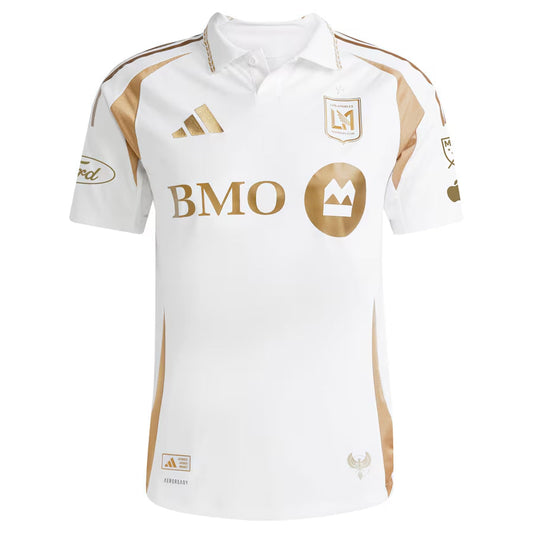 Versión de jugador para hombre LAFC #7 Son Heung-Min Blanco 2025 Visitante - Corte ajustado
