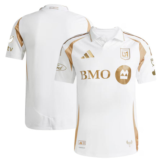 Versión de jugador para hombre LAFC Blanco 2025 Visitante - Corte ajustado