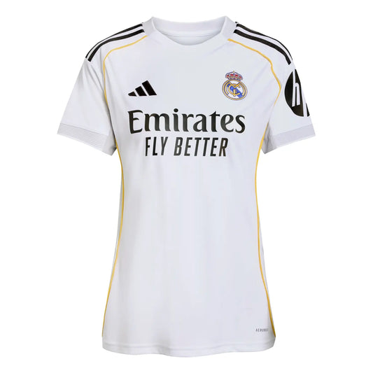Camiseta de fútbol local del Real Madrid para mujer 2025/26