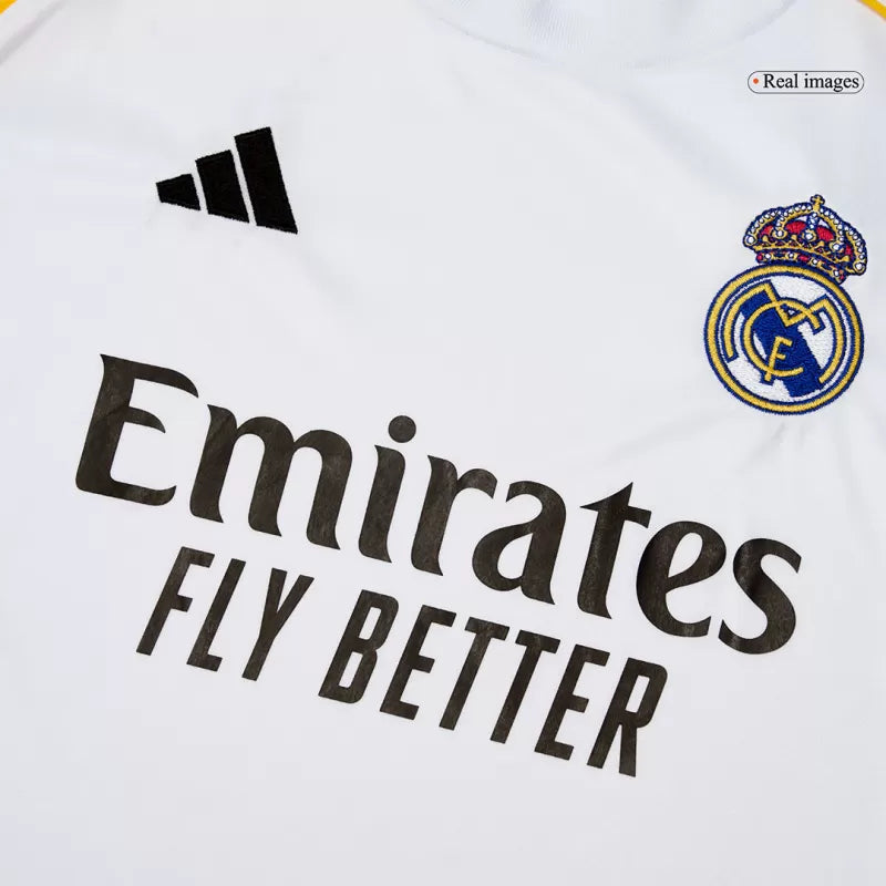 Real Madrid Home Long Sleeve Soccer Jersey 2025/26