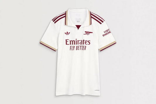 Camiseta de fútbol visitante del Arsenal para mujer 2025/26