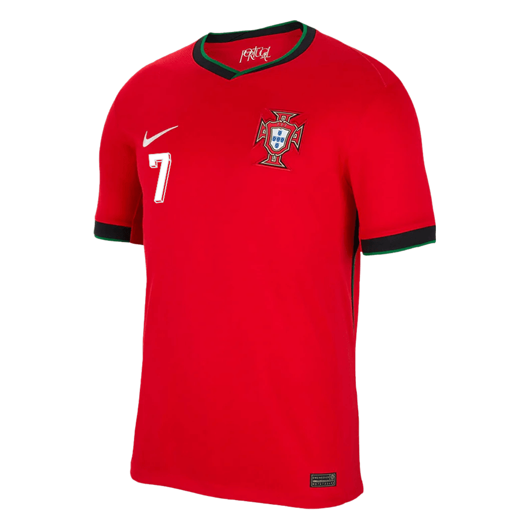 Camiseta de fútbol local de Ronaldo #7 de Portugal para hombre, Eurocopa 2024 (Supercalidad)