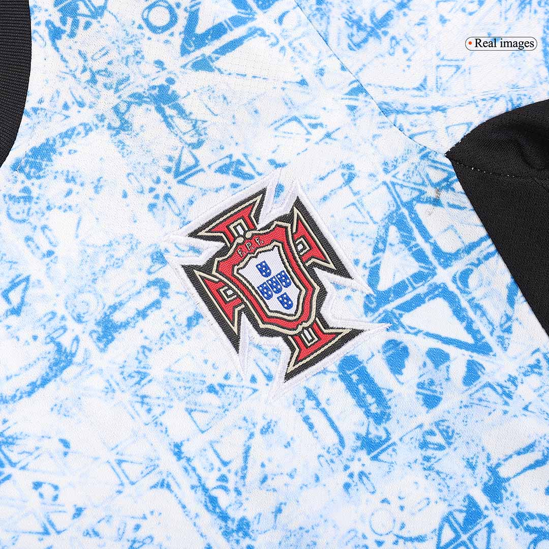 Camiseta de visitante de Portugal para niños de la Copa de Europa 2024 (pantalones cortos)