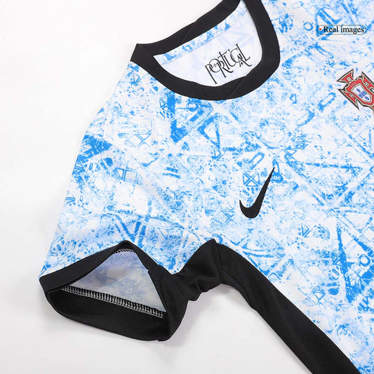 Camiseta de visitante de Portugal para niños de la Copa de Europa 2024 (pantalones cortos)