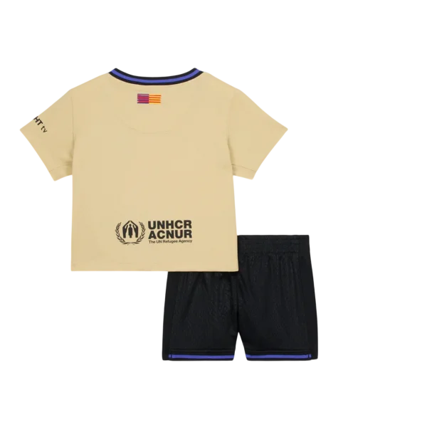 Camiseta de fútbol visitante del Barcelona para niños (camiseta + pantalón corto) 2025/26