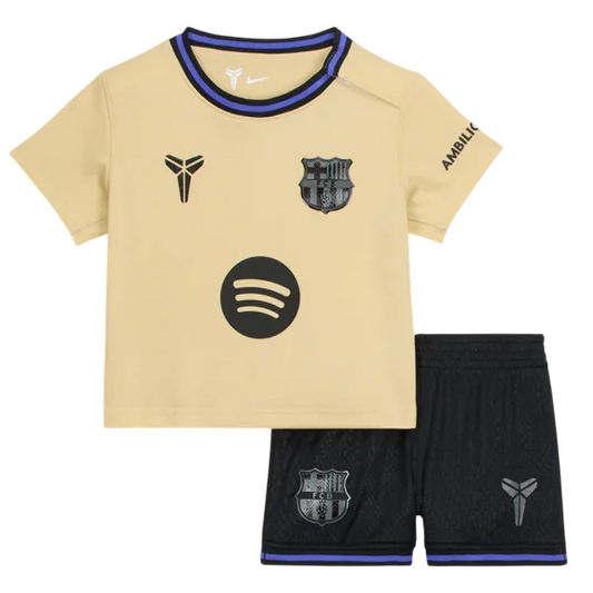 Camiseta de fútbol visitante del Barcelona para niños (camiseta + pantalón corto) 2025/26