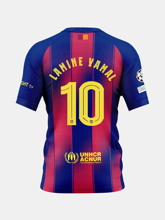 Versión del jugador Camiseta de fútbol local del Barcelona LAMINE YAMAL #10 2025/26