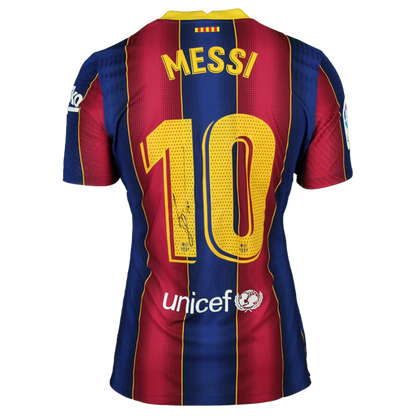 Camiseta retro de fútbol local del Barcelona Messi #10 2020/21 (sin firma)