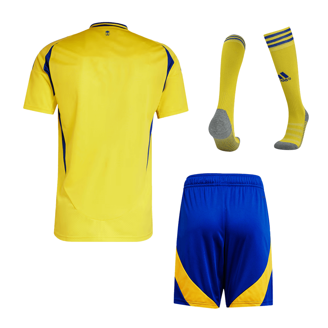 Al Nassr Home  Soccer Jersey Kit(Jersey+Shorts+Socks) 2024/25 Top Soccer Jerseys Store