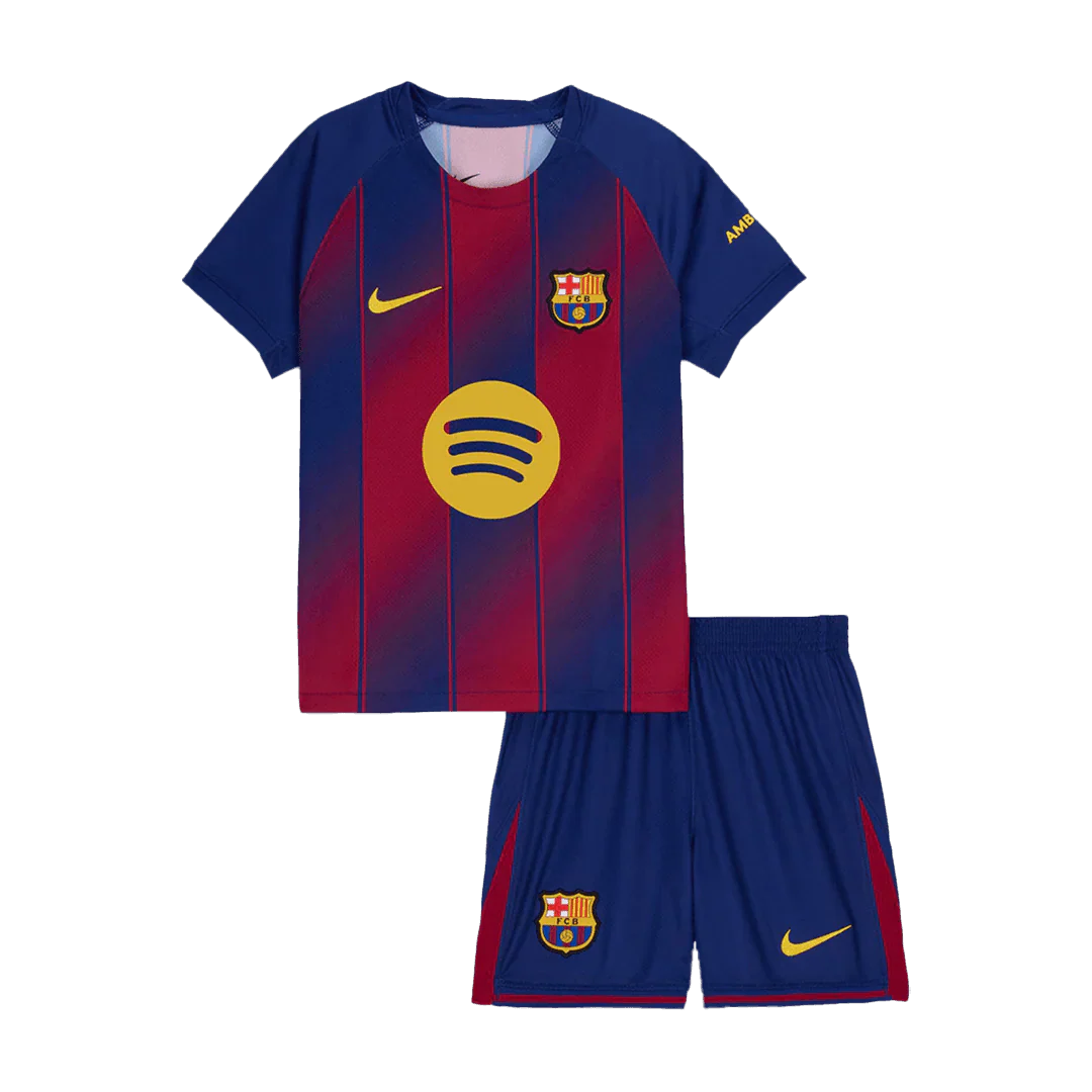 Camiseta de fútbol local del Barcelona para niños (camiseta + pantalón corto) 2025/26