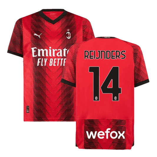 REIJNDERS #14 AC Milan Home  Soccer Jersey 2023/24 Top Soccer Jerseys Store