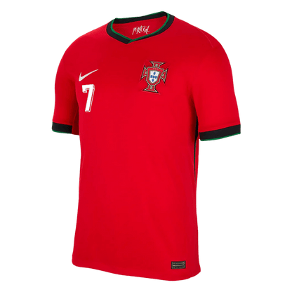 [Calidad superior] Camiseta local de Ronaldo #7 de Portugal para hombre (camiseta y pantalón corto) para la Eurocopa 2024