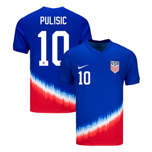 [Supercalidad] Camiseta de fútbol visitante de EE. UU. PULISIC #10 para hombre, Copa América 2024