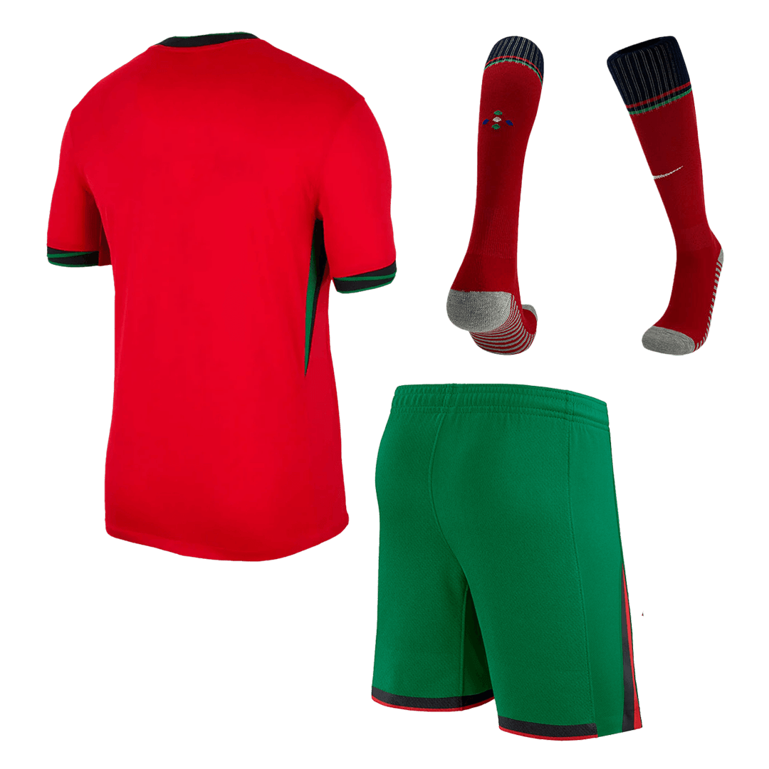 [Supercalidad] Camiseta local de Portugal para hombre, kit completo, Eurocopa 2024
