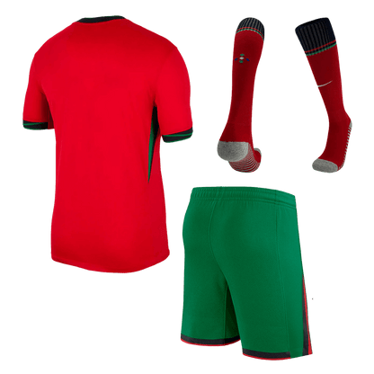 [Supercalidad] Camiseta local de Portugal para hombre, kit completo, Eurocopa 2024