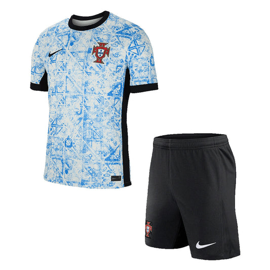 Camiseta visitante de Portugal para hombre (camiseta y pantalón corto) para la Eurocopa 2024