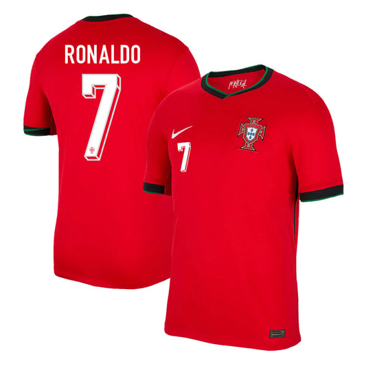 Camiseta de fútbol local de Ronaldo #7 de Portugal para hombre, Eurocopa 2024 (Supercalidad)