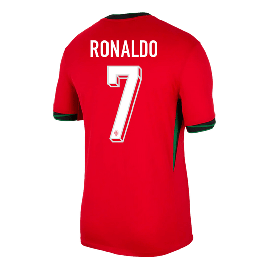 Camiseta de fútbol local de Ronaldo #7 de Portugal para hombre, Eurocopa 2024 (Supercalidad)