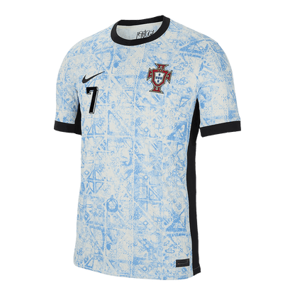 Camiseta de fútbol visitante de Portugal Ronaldo #7 para hombre, Eurocopa 2024