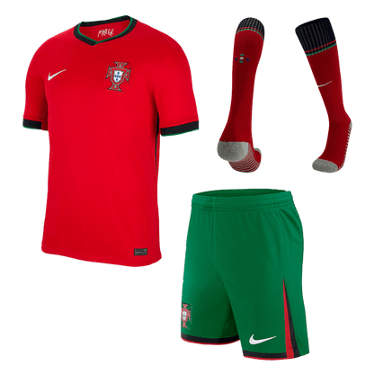 [Supercalidad] Camiseta local de Portugal para hombre, kit completo, Eurocopa 2024